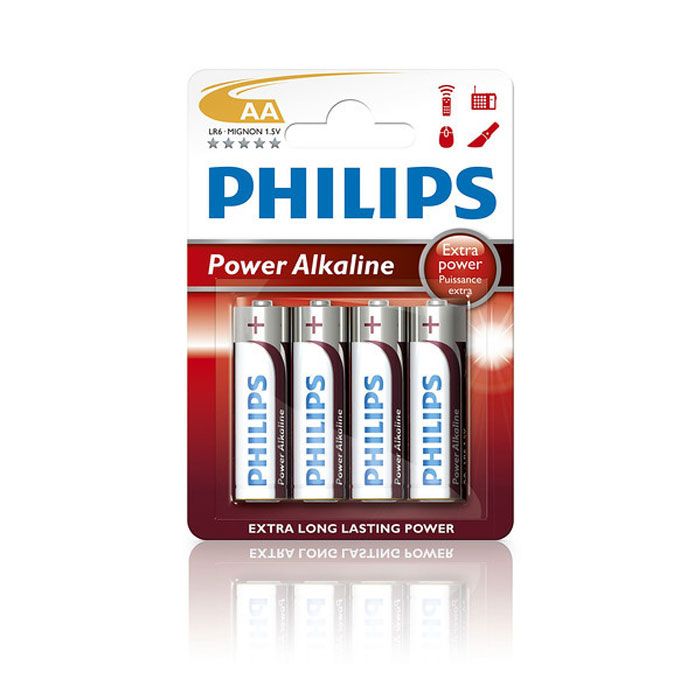 Philips Mignon AA Batterie Power Alkaline LR6 1,5V 4er Pack