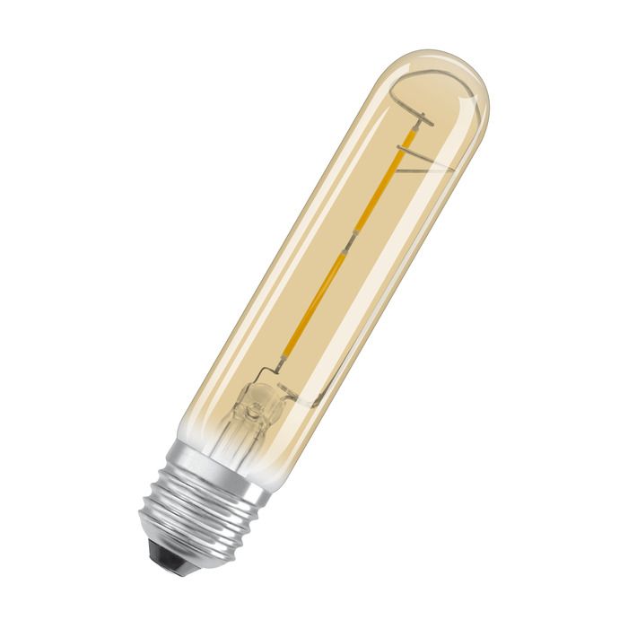 Osram LED Röhrenlampe Vintage 1906 Tubular 2,8W (20W) E27 824 NODIM gold
