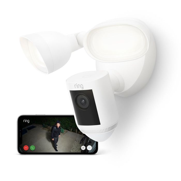 Ring Floodlight CAM Wired Pro – smarte Outdoor Überwachungskamera in weiß