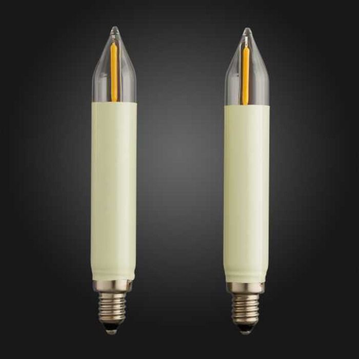 Hellum Ersatz- LED Filament Schaftkerze 8V 0,5W E10 innen/außen 2er Blister